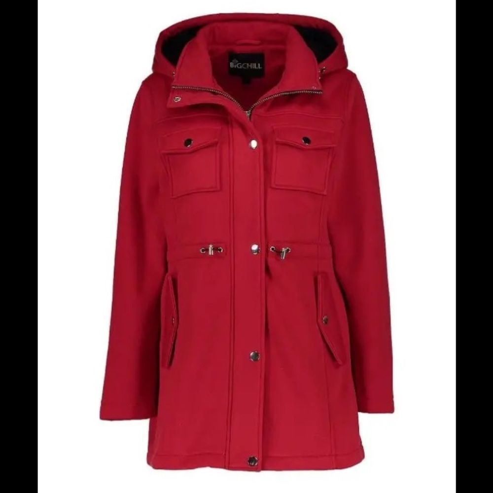 Big Chill Red Sherpa Hoodie Coat